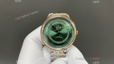 Omega De Ville 42mm Green/White Face TT RG Band 8901 Movement Watch